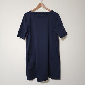 ATM Anthony Thomas Melillo Short Sleeve T-Shirt Dress Navy Blue Jersey Size L